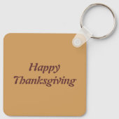 Porte-clés Turquie Heure Thanksgiving Custom (Dos)