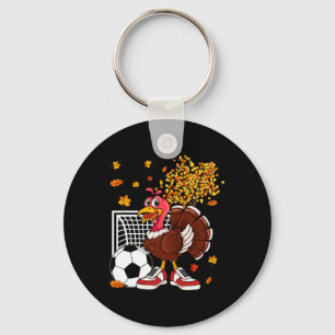 Porte-clés Turquie Jouer Football Joueur Thanksgiving entraîn