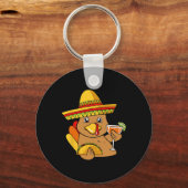 Porte-clés Turquie Manger Taco Thanksgiving Day Mexicain F (Recto)