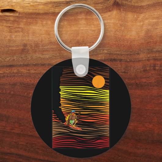 Porte-clés Turquie Surf Thanksgiving Day Sport Automne Automn (Recto)