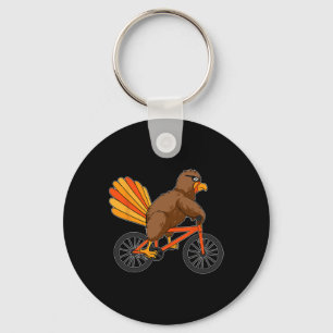 Porte-clés Turquie vélo vélo d'appartement Thanksgiving Day C
