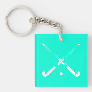 Porte-clés Turquoise acrylique de porte - clé d'hockey de