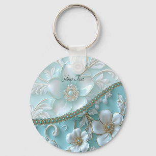 Porte-clés Turquoise blanc Porte - clé