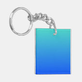 Porte-clés Turquoise Bleu Ombré (Devant gauche)