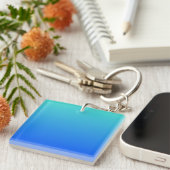 Porte-clés Turquoise Bleu Ombré (Devant Droit)