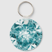 Porte-clés Turquoise Bleu Unique Diamant Nom Personnalisé Mod (Recto)