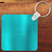 Porte-clés Turquoise Blue Foil trois lettres Monogramme (Verso)