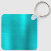 Porte-clés Turquoise Blue Foil trois lettres Monogramme (Dos)