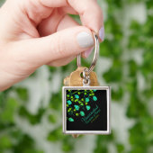 Porte-clés Turquoise clair et vert citron (main)