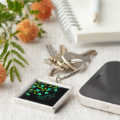 Porte-clés Turquoise clair et vert citron (Côté)