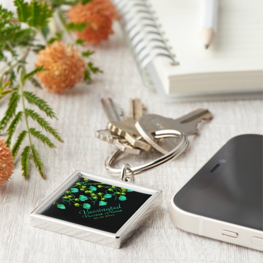 Porte-clés Turquoise clair et vert citron (Côté)