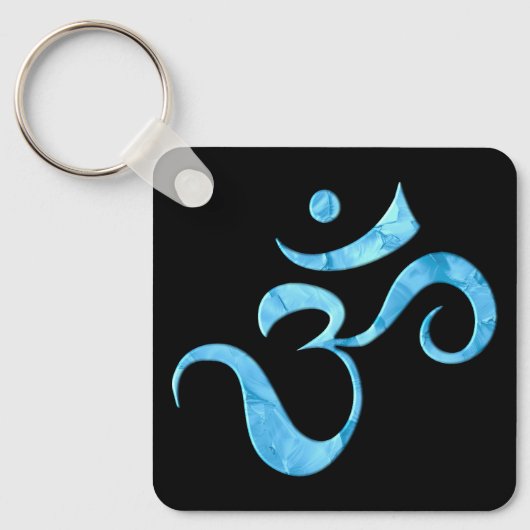 Porte-clés Turquoise Étincelle Om (Recto)