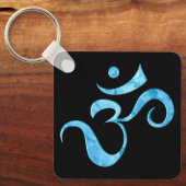 Porte-clés Turquoise Étincelle Om (Recto)