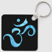 Porte-clés Turquoise Étincelle Om (Dos)