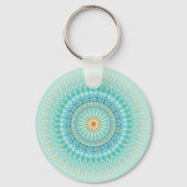 Porte-clés Turquoise Gold Boho Mandala (Verso)