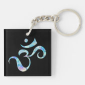 Porte-clés Turquoise Marbré Om (Dos)