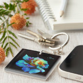 Porte-clés Turquoise Pastel Rainbow Rose Porte - clés (Devant Droit)