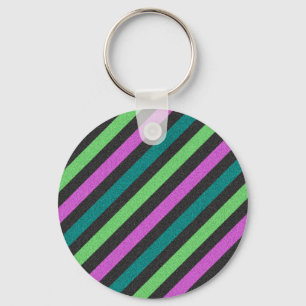Porte-clés Turquoise, Vert citron, Parties scintillant rose c