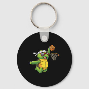 Porte-clés Turtle Jouer Basket Sports Sea Tortoise Jeu