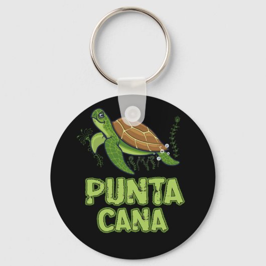 Porte-clés Turtle Punta Cana République Dominicaine Souvenir (Recto)