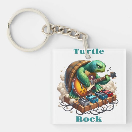 Porte-clés Turtle Rockstar Jamming sur scène (Devant)