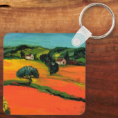 PORTE-CLÉS TUSCANY LANDSCAPE WITH SUNFLOWERS (Verso)