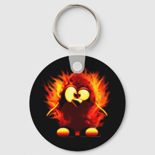 Porte-clés Tux flamboyant (flambeau de pingouin)