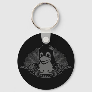 Porte-clés Tux Penguin - (Linux, Open Source, Copyleft, FSF)