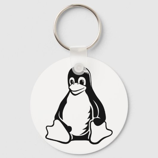 Porte-clés Tux Penguin - (Linux, Open Source, Copyleft, FSF) (Recto)