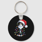 Porte-clés Tuxedo Cat Meow Santa Tuxie Christmas Tree (Recto)