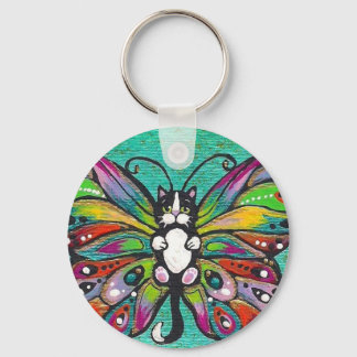 Porte-clés Tuxedo Catterfly Cat/Butterfly Whimsical Imaginair