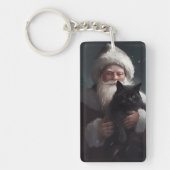 Porte-clés Tuxedo Chat avec Noël Festif du Père Noël (Devant)