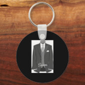 Porte-clés Tuxedo de Mariage pour le Marié (Recto)