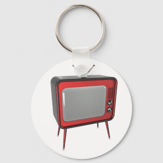 Porte-clés TV rétro rouge (Recto)