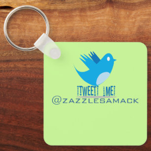 Porte-clés Tweetez-moi @ Votre adresse de tweet