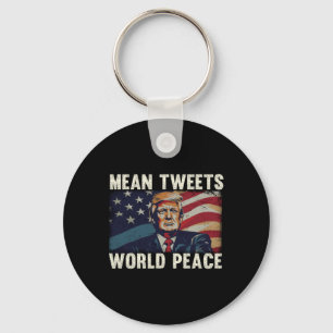 Porte-clés Tweets Paix Mondiale Donald Trump Patriotique