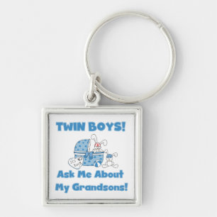 Porte-clés Twin Boys Grandsons Cadfts