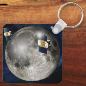 Porte-clés Twin Grail Spacecraft Orbitant La Lune. (Verso)