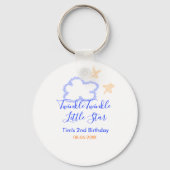 Porte-clés Twinkle scintillement petite étoile anniversaire v (Verso)
