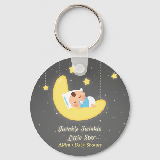 Porte-clés Twinkle Twinkle Little Star Baby shower Faveurs (Recto)