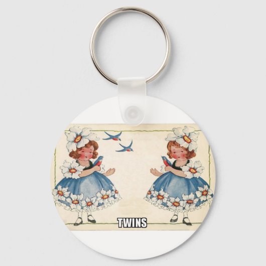 Porte-clés twins style vintage (Recto)