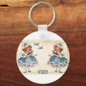 Porte-clés twins style vintage (Recto)