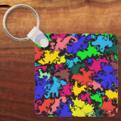 Porte-clés Twirl coloré Abstrait / (Recto)