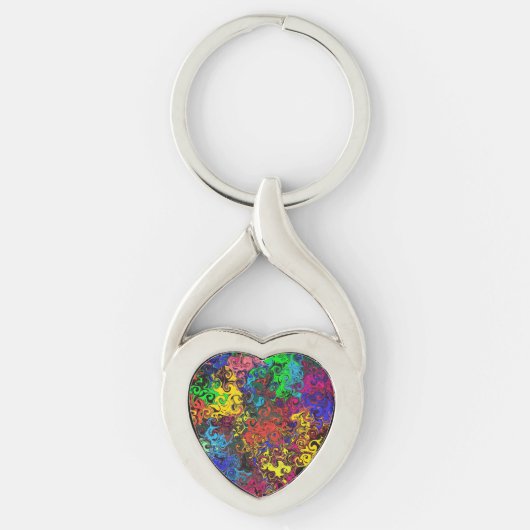 Porte-clés Twirlers colorés Abstraits / (Devant)