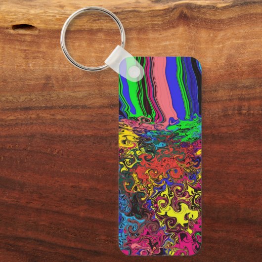 Porte-clés Twirlers colorés Abstraits / Poussés / (Recto)