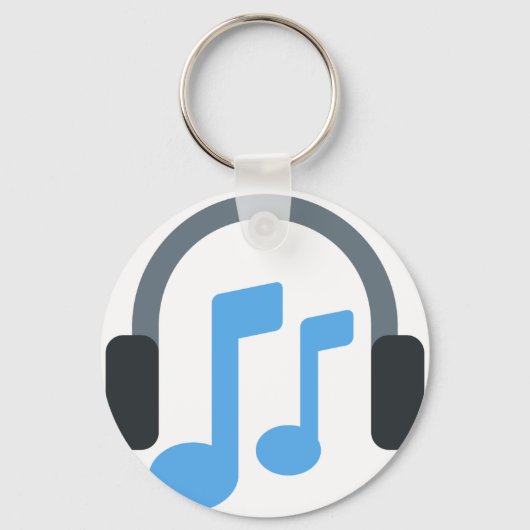 Porte-clés Twitter emoji - Musique, casque (Recto)