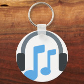 Porte-clés Twitter emoji - Musique, casque (Recto)