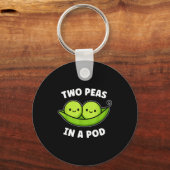 Porte-clés Two Peas In A D Cute Kawaii Funny (Recto)