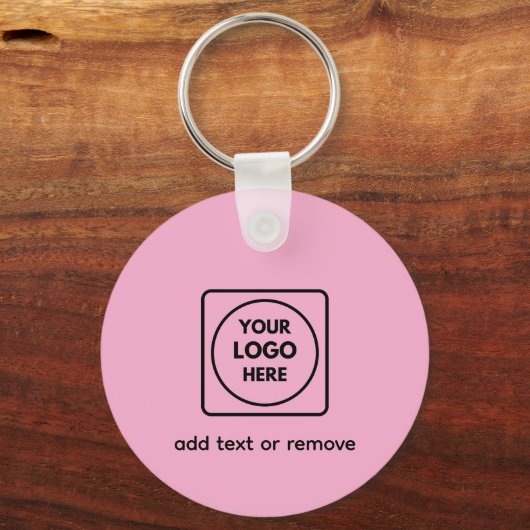 Porte-clés Two Sided Logo QR Code Blush Pink Keychains (Recto)