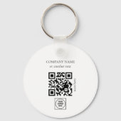Porte-clés Two Sided Logo QR Code Clean Business Keychains (Verso)